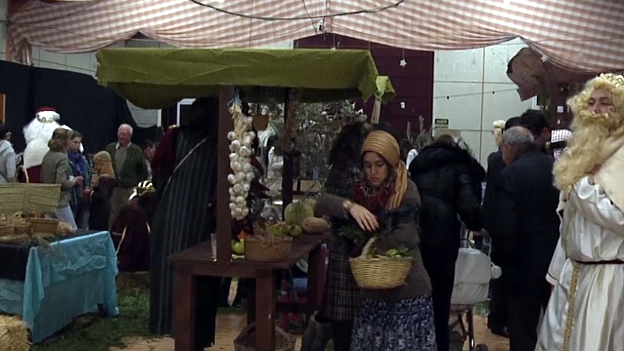 Una Escena Del Belén Viviente Del Pasado Año.