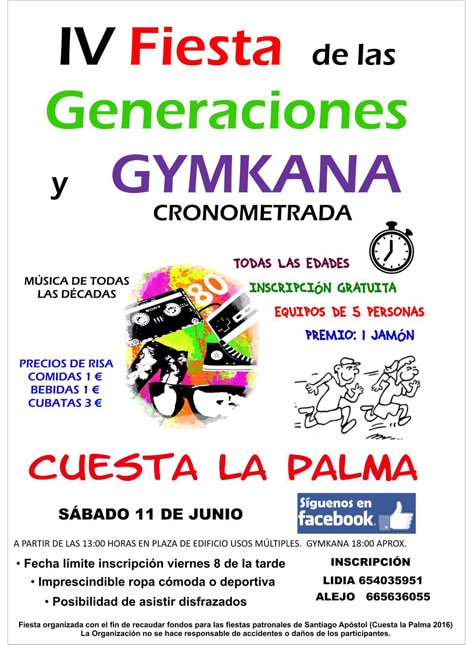 Cartel Anunciador De Los Festejos Que Se Celebran El Sábado En Cuesta La Palma.