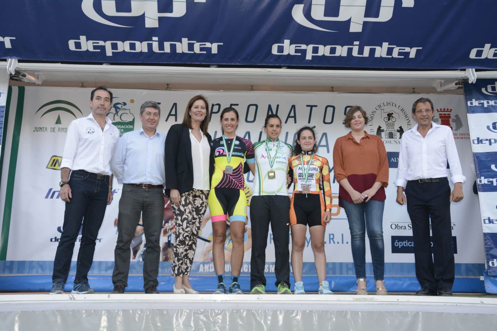 Mª José Martín En El Podio Tras Su Tercer Puesto En La Contrarreloj élite Femenina