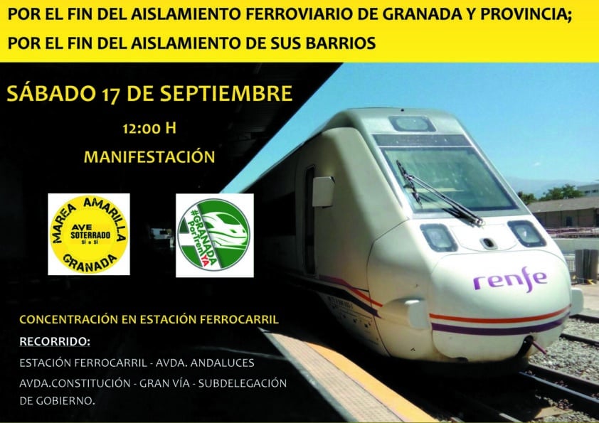 La Manifestación Tendrá Lugar Desde La Estación De Tren De Granada Hasta La Subdelegación Del Gobier