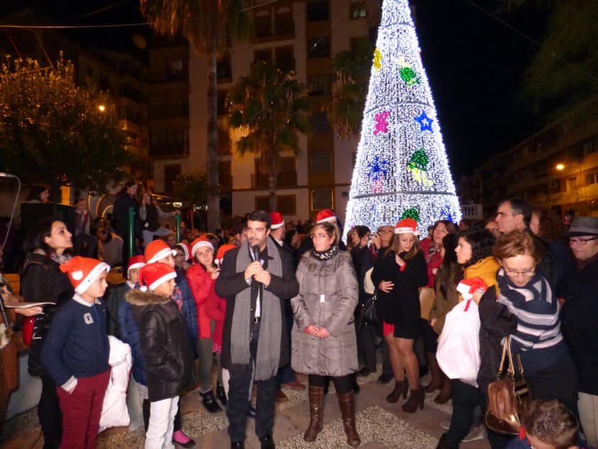 Momento Del Encendido Del Alumbrado Navideño. Foto: Paco Castillo.