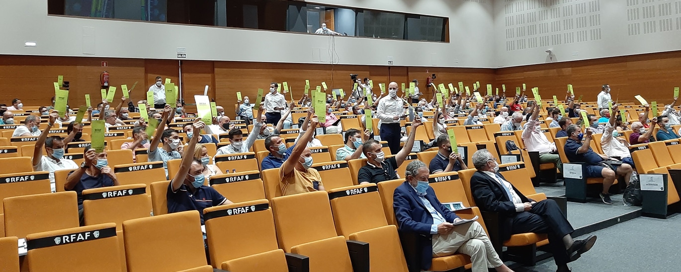 Los Asambleístas Votando Uno De Los Asuntos Durante La Asamblea De La Rfaf