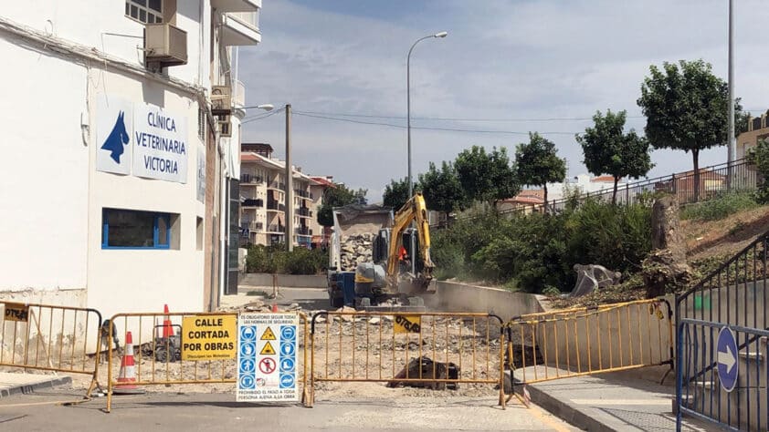 Obras Que Se Realizan En El Acceso Al Barrio San Miguel. Foto: C. M.