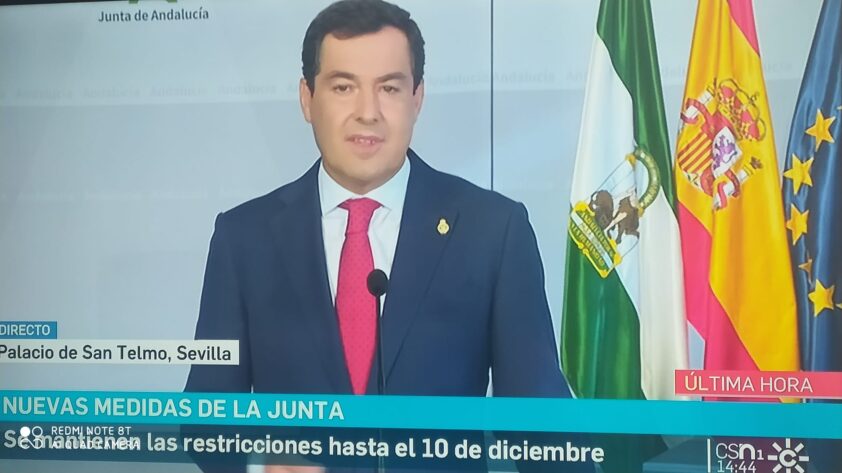 Momento De La Comparecencia Del Presidente De La Junta De Andalucía