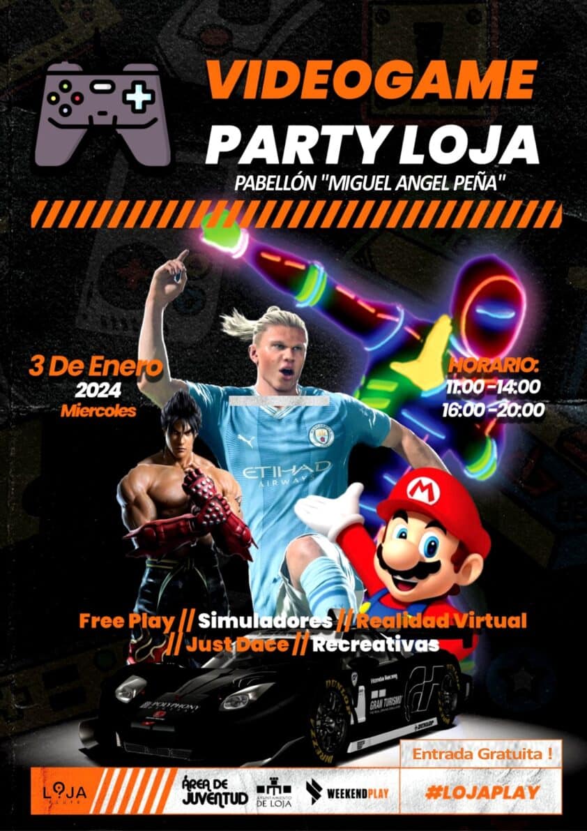Cartel De 'videogame Party Loja'