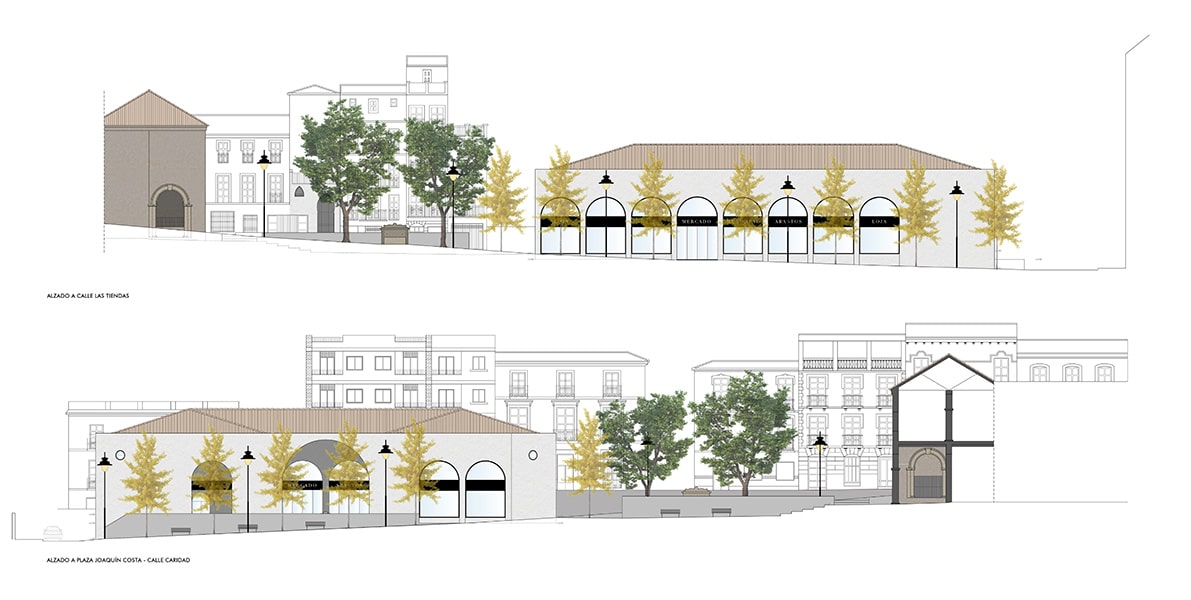 Alzado De Cómo Quedará La Parte Externa Del Futuro Mercado De Abastos. Foto: Cedida