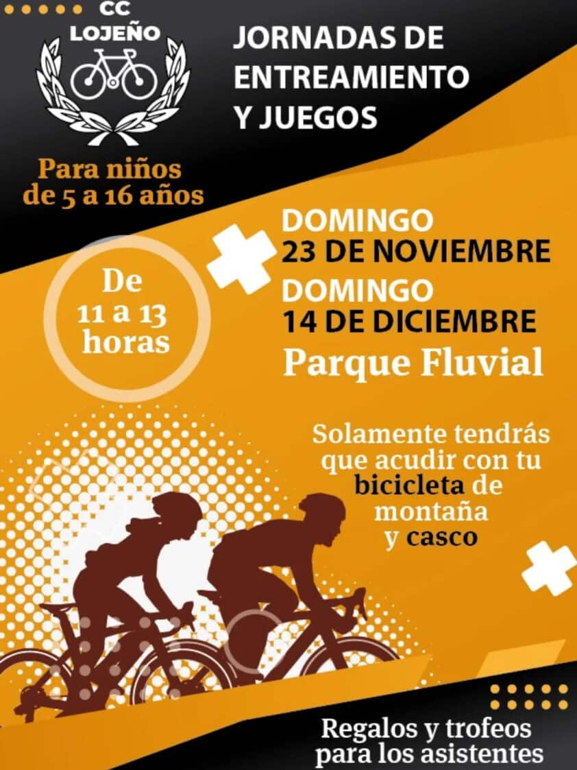 Cartel Jornada Entrenamiento Y Juegos Ciclismo
