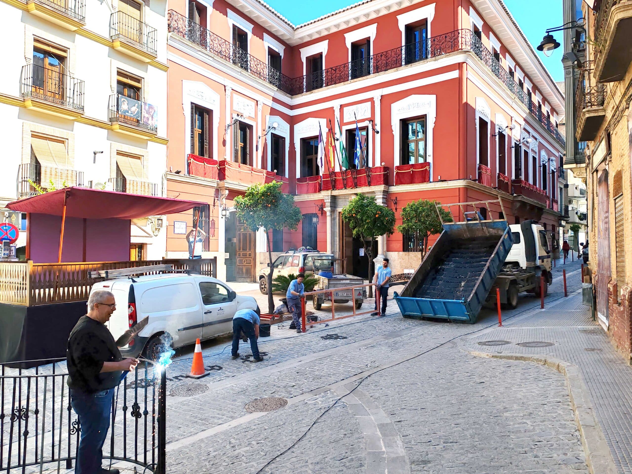 Preprarativos Tribuna 26