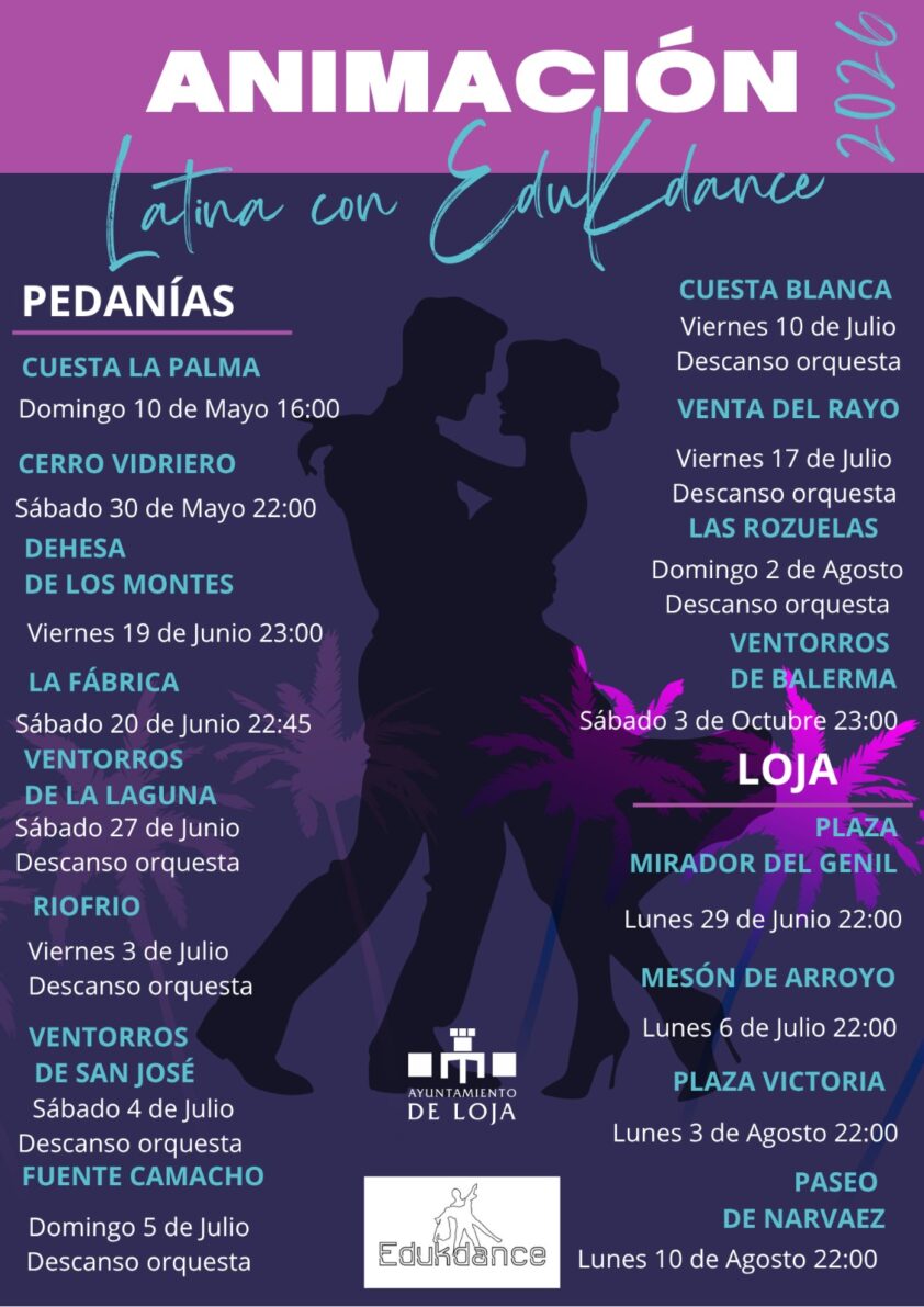 Cartel De Bailes Y Animación En La Ciudad Y Pedanía