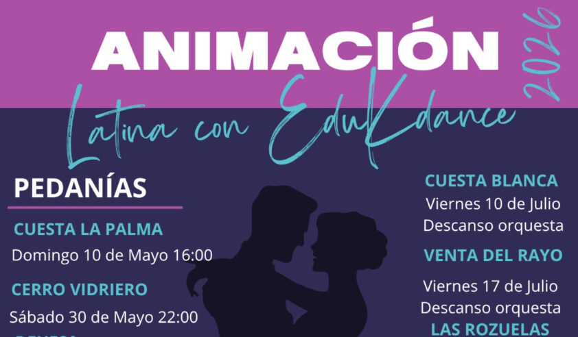 Cartel De Bailes Y Animación En La Ciudad Y Pedanía Para Digital